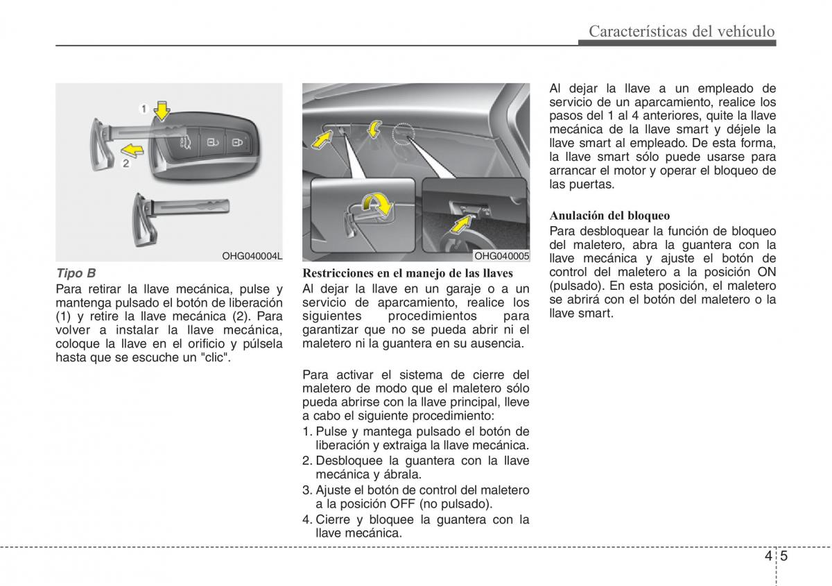 Hyundai Grandeur Azera HG V 5 manual del propietario / page 86