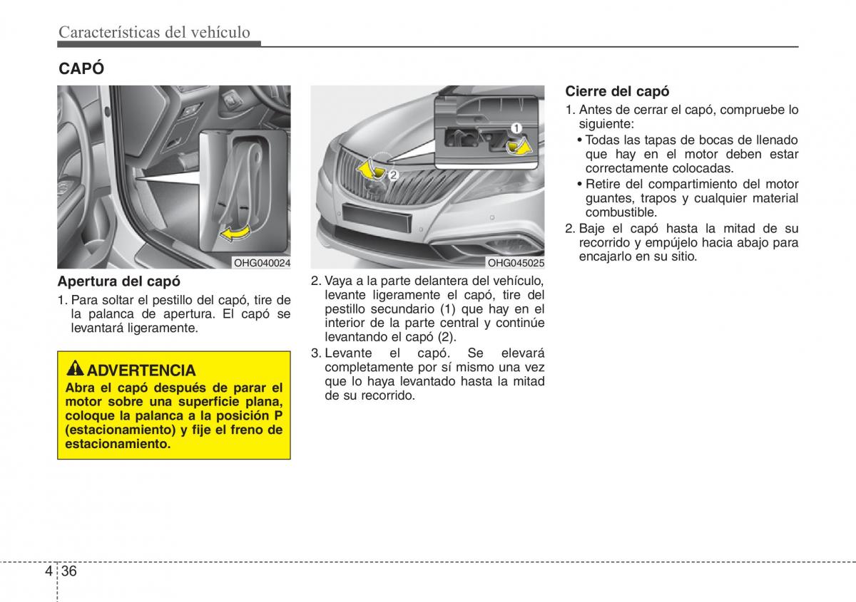 Hyundai Grandeur Azera HG V 5 manual del propietario / page 117