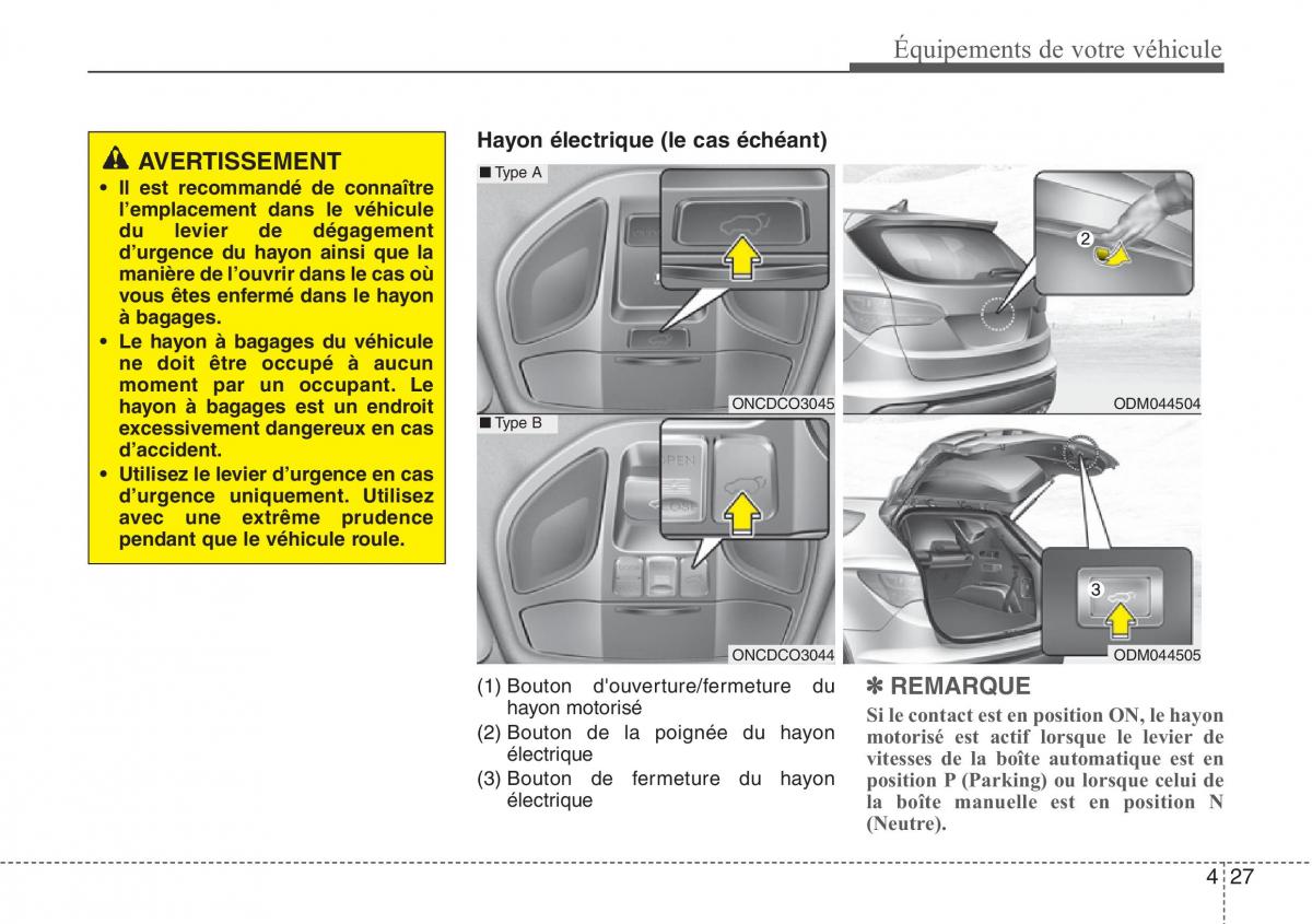 Hyundai Santa Fe III 3 manuel du proprietaire / page 124