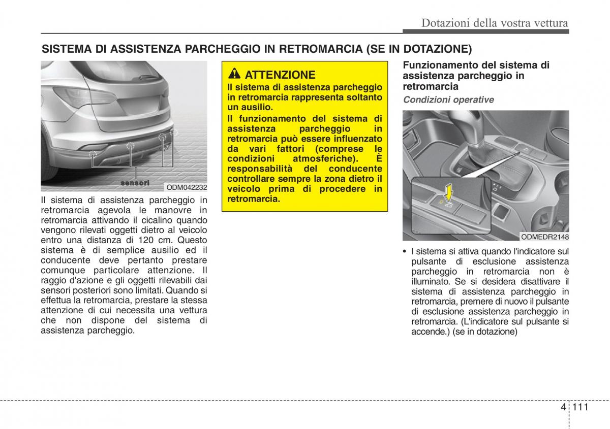 Hyundai Santa Fe III 3 manuale del proprietario / page 206