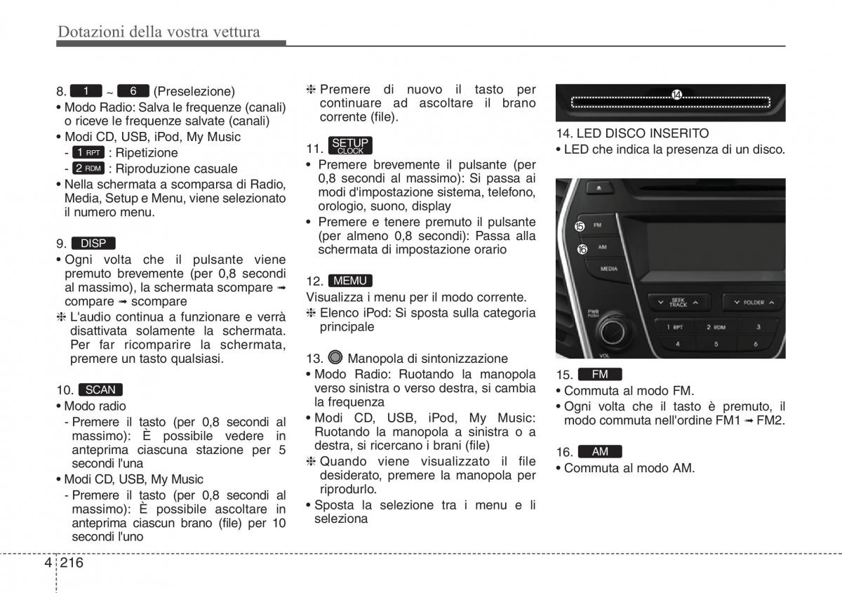 Hyundai Santa Fe III 3 manuale del proprietario / page 311