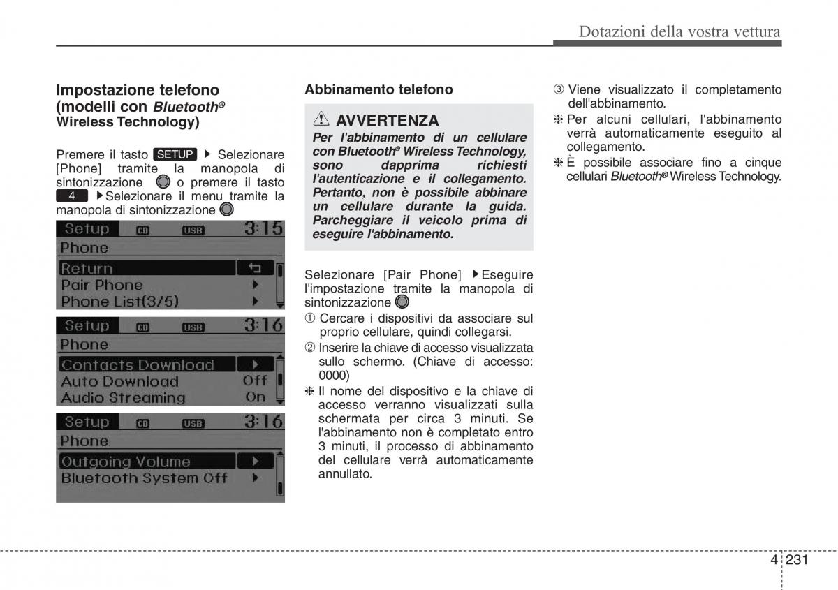 Hyundai Santa Fe III 3 manuale del proprietario / page 326