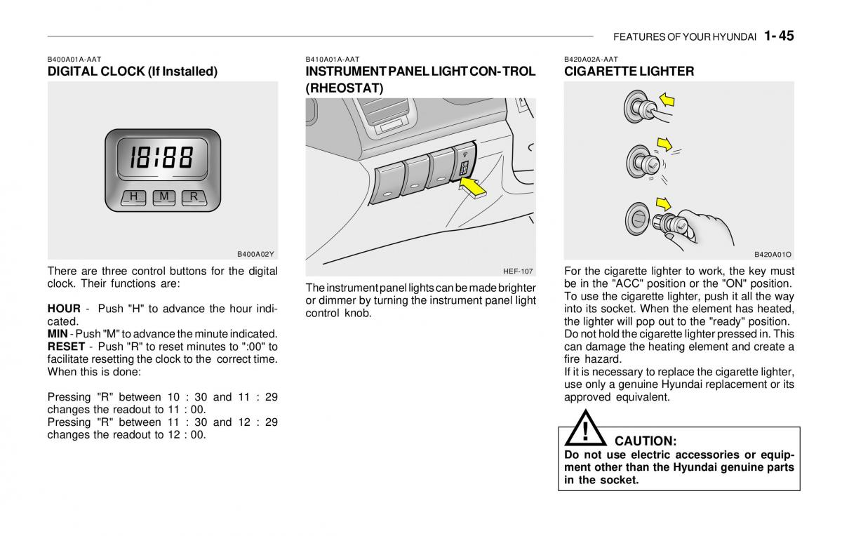 Hyundai Sonata EF IV 4 owners manual / page 57