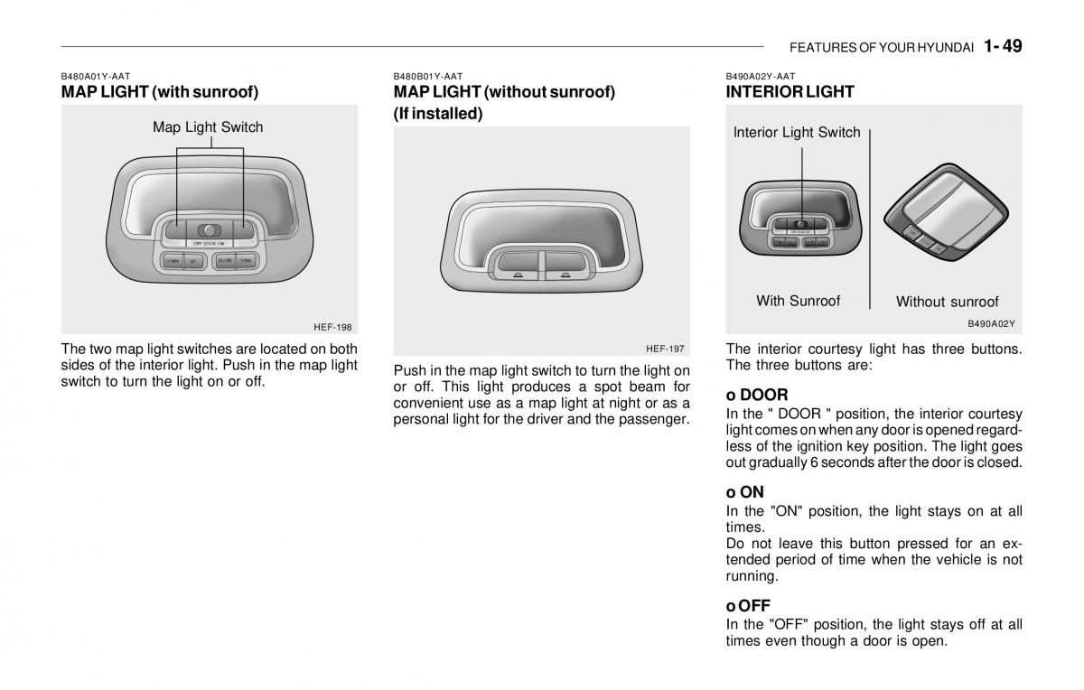 Hyundai Sonata EF IV 4 owners manual / page 61