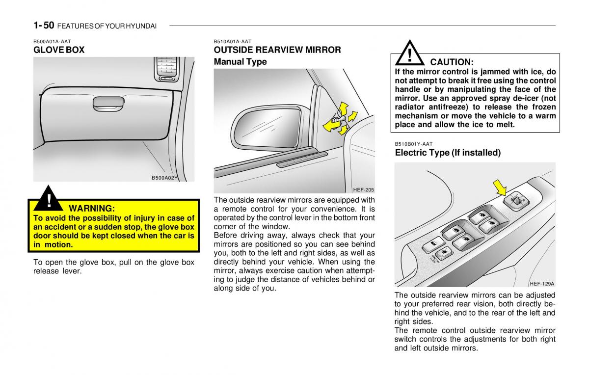 Hyundai Sonata EF IV 4 owners manual / page 62