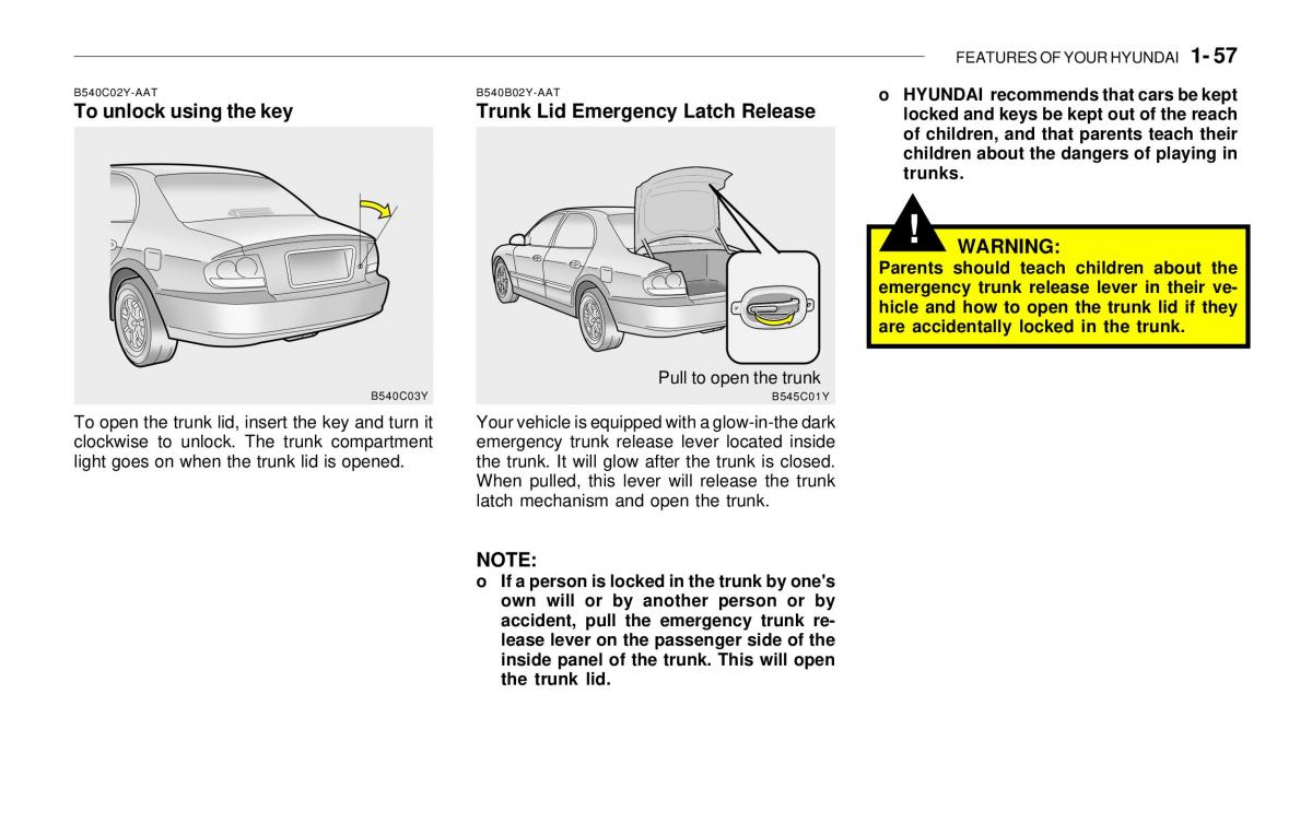 Hyundai Sonata EF IV 4 owners manual / page 69