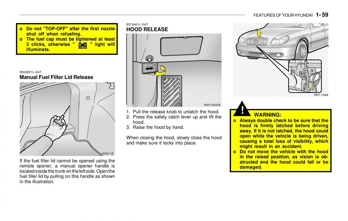 Hyundai Sonata EF IV 4 owners manual / page 71