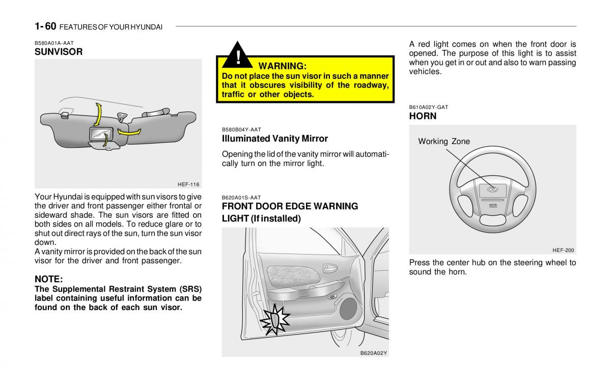 Hyundai Sonata EF IV 4 owners manual / page 72