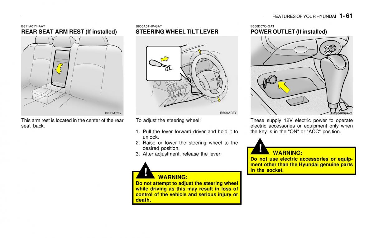 Hyundai Sonata EF IV 4 owners manual / page 73