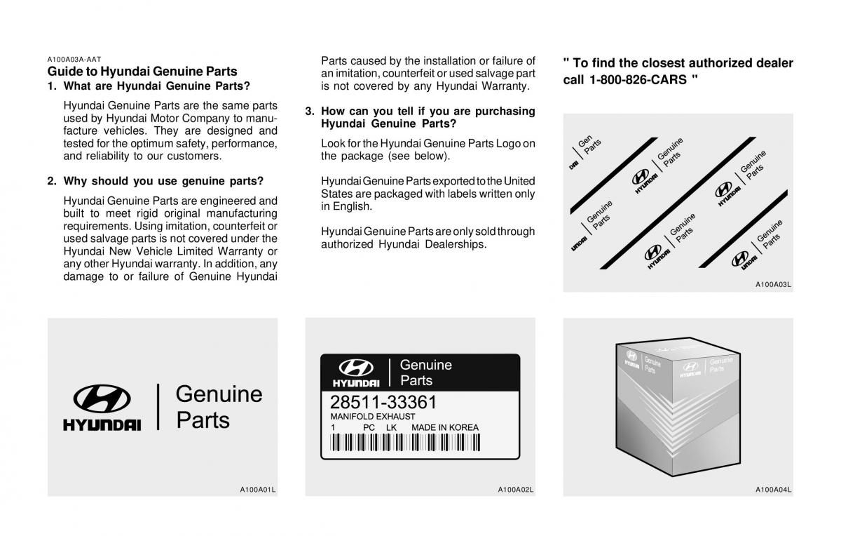 Hyundai Sonata EF IV 4 owners manual / page 8