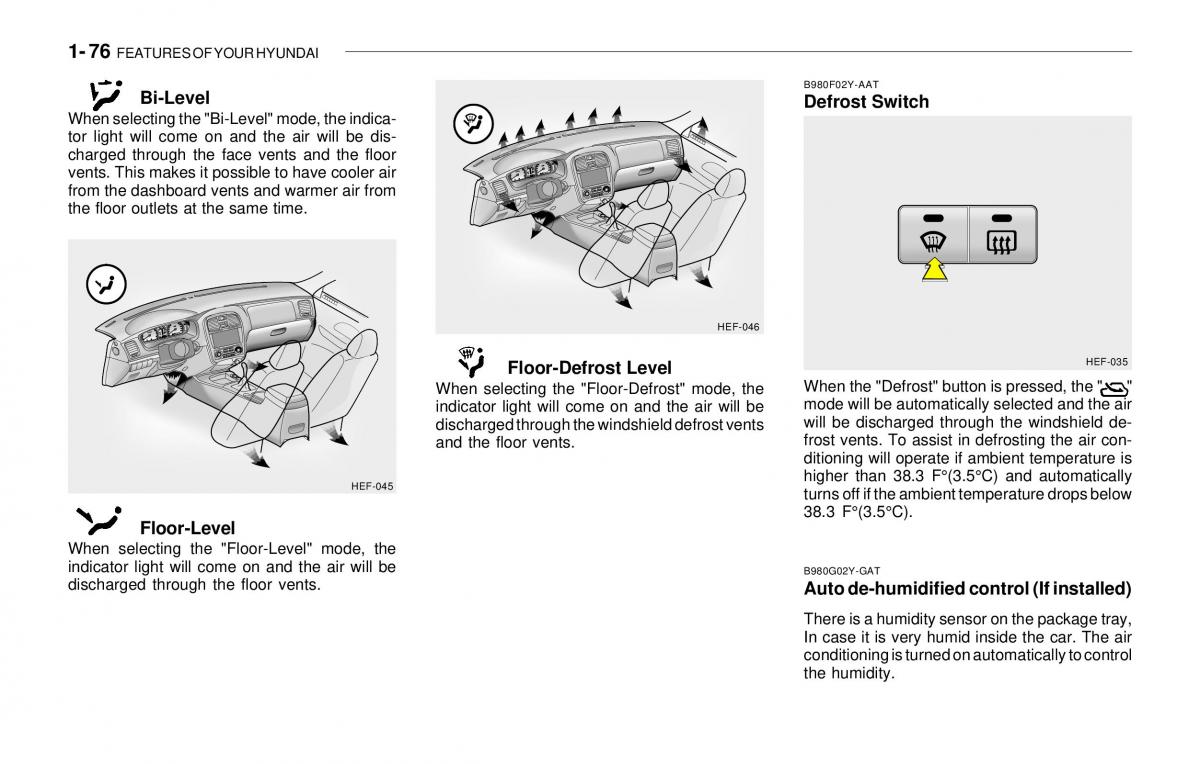 Hyundai Sonata EF IV 4 owners manual / page 88