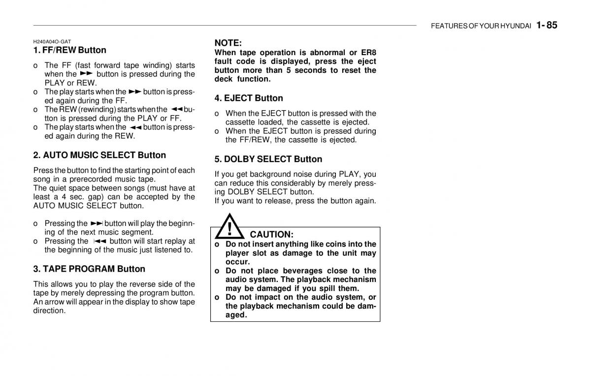 Hyundai Sonata EF IV 4 owners manual / page 97