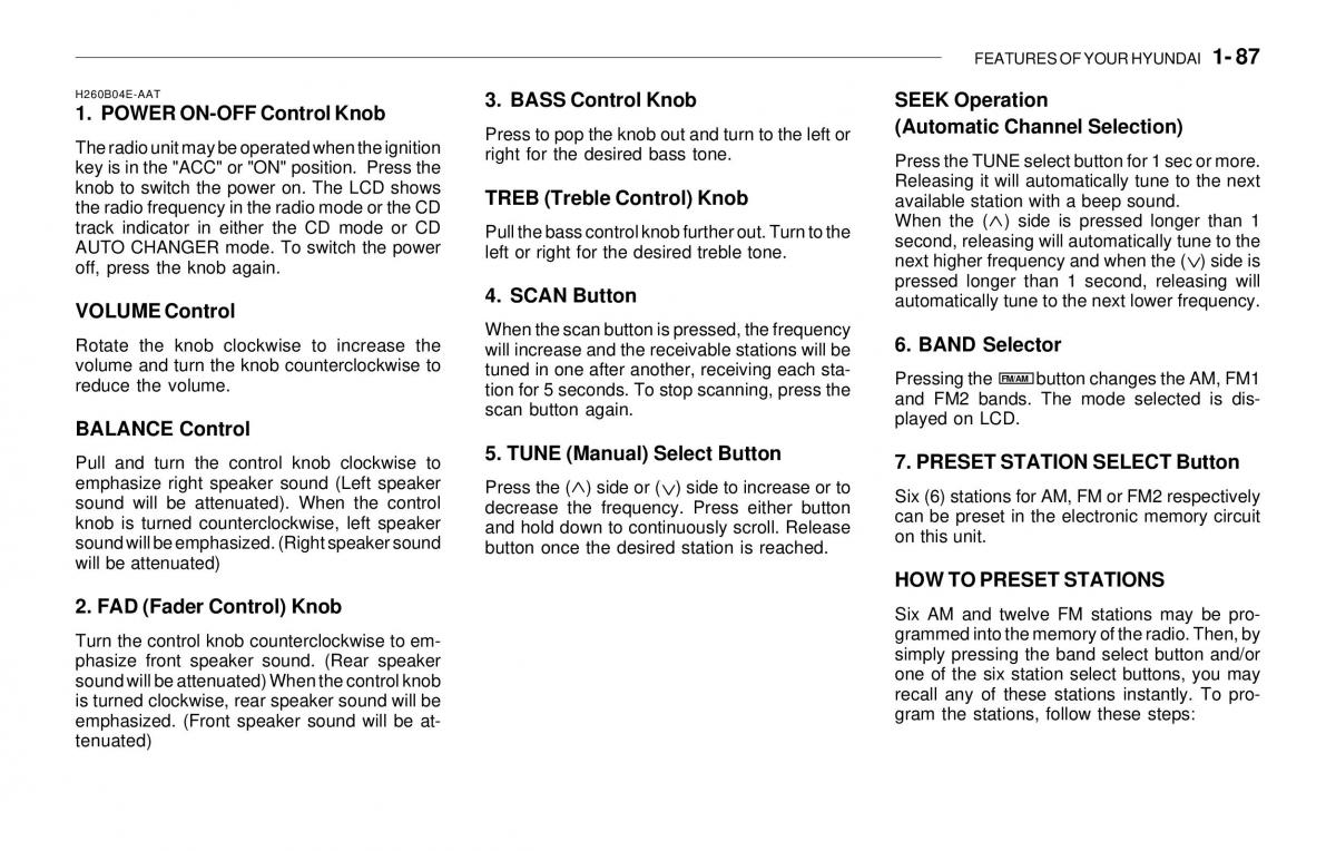 Hyundai Sonata EF IV 4 owners manual / page 99