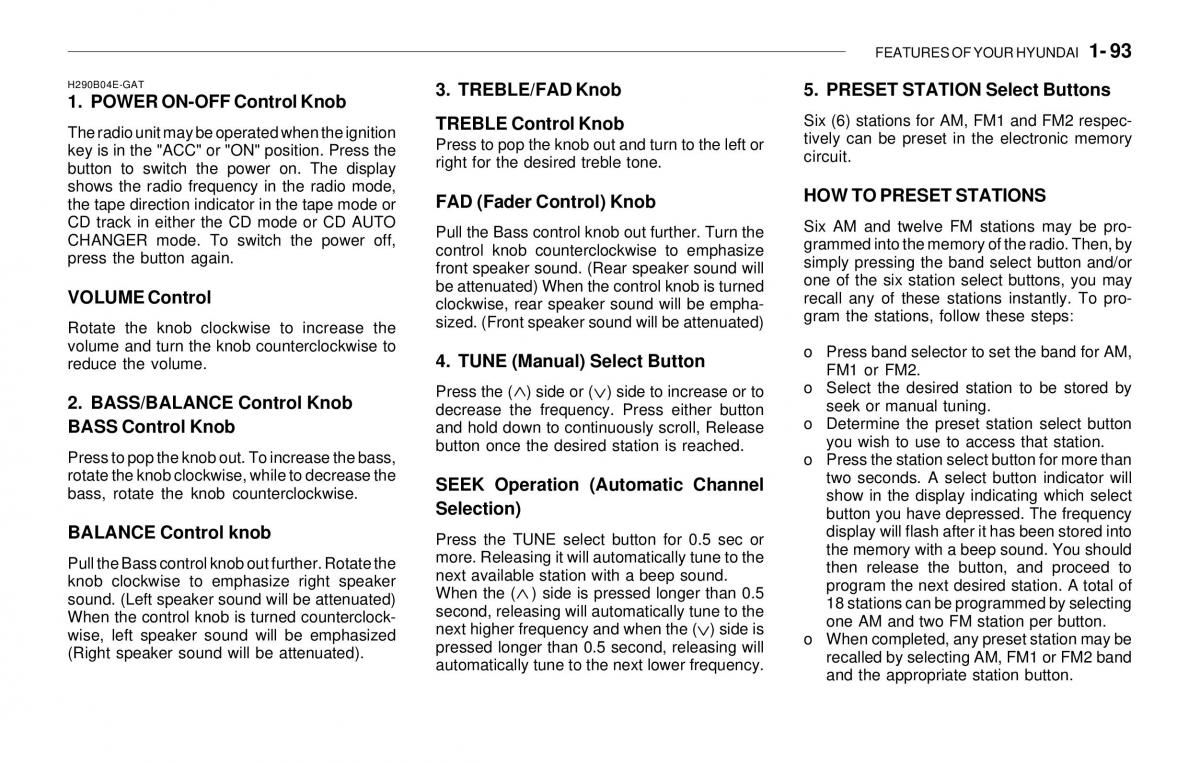 Hyundai Sonata EF IV 4 owners manual / page 105