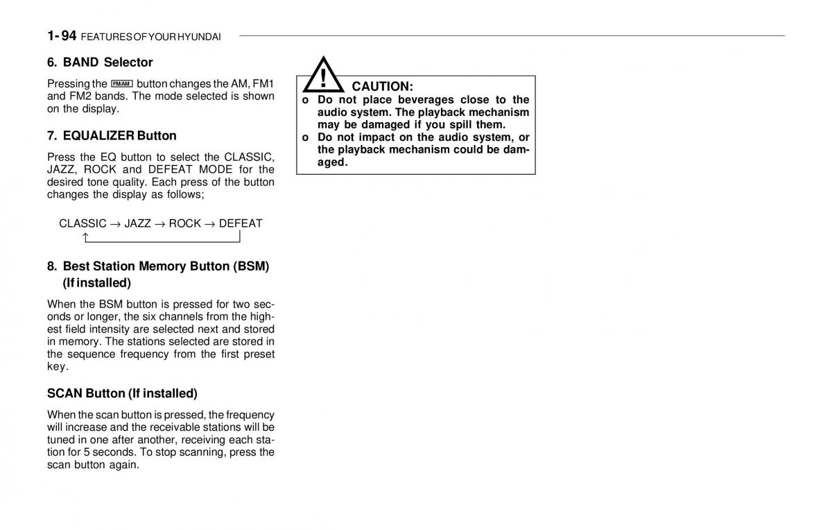 Hyundai Sonata EF IV 4 owners manual / page 106