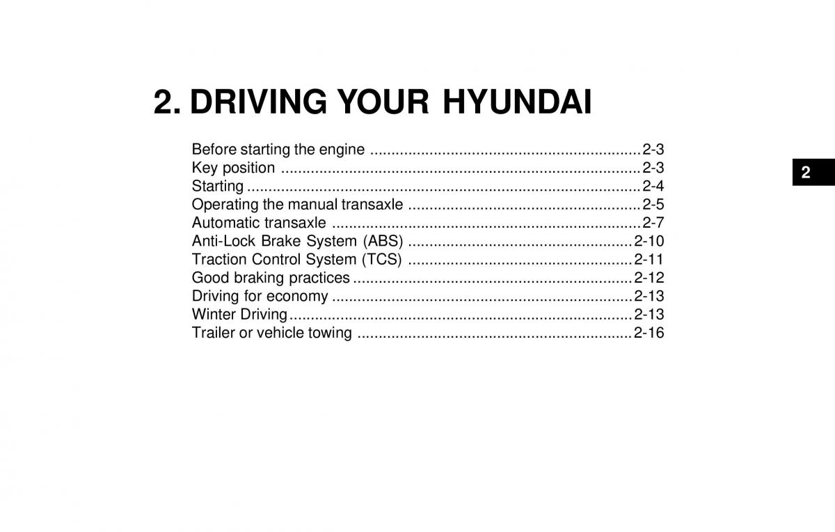 Hyundai Sonata EF IV 4 owners manual / page 116