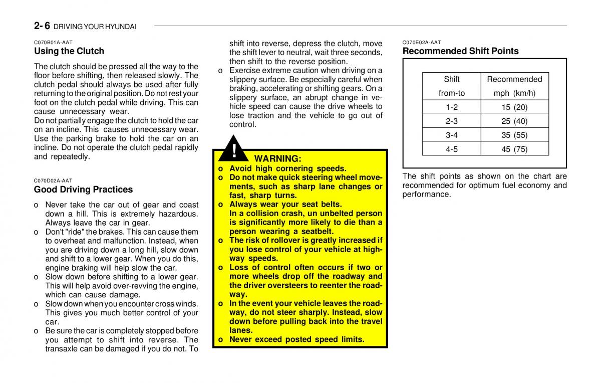 Hyundai Sonata EF IV 4 owners manual / page 121