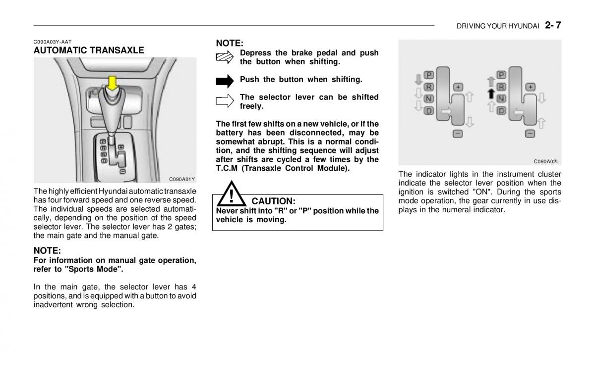 Hyundai Sonata EF IV 4 owners manual / page 122