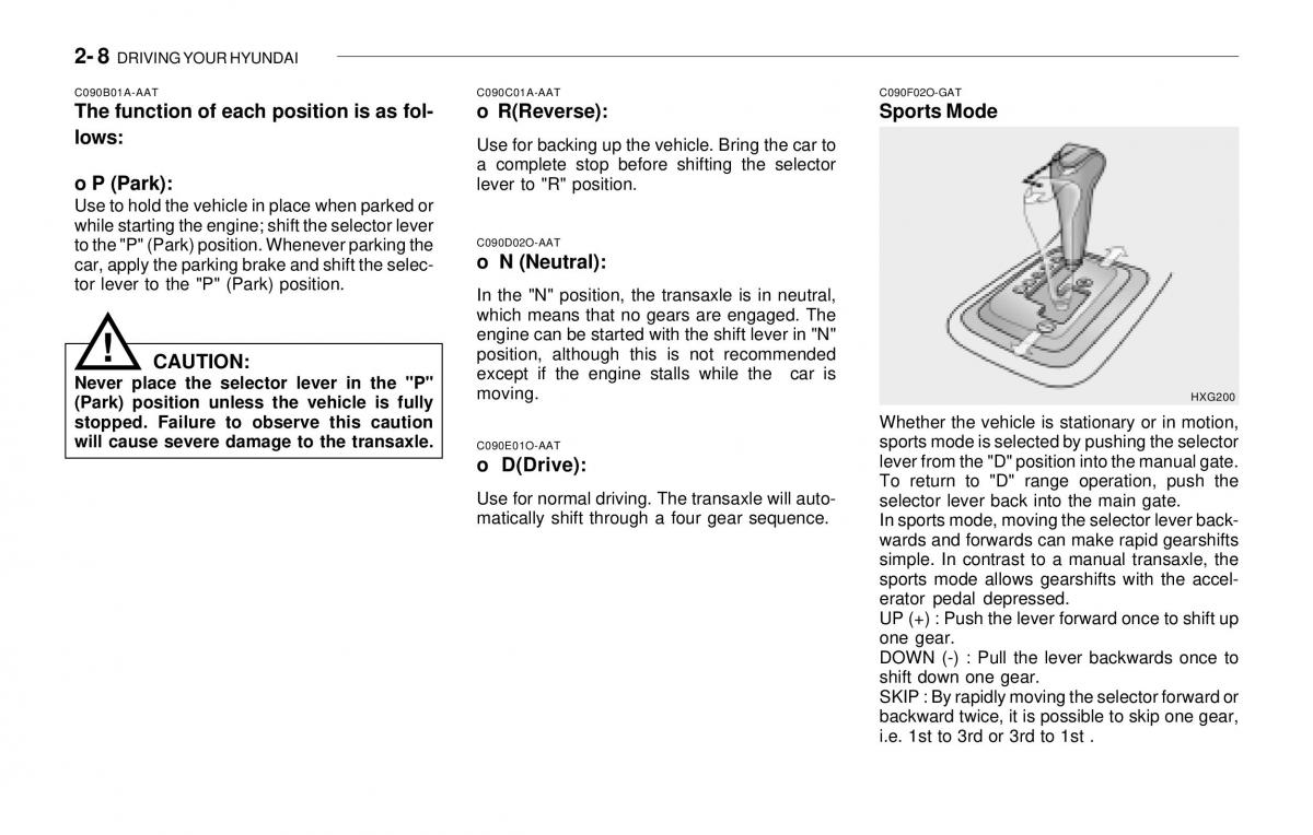 Hyundai Sonata EF IV 4 owners manual / page 123