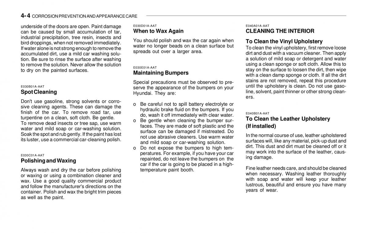 Hyundai Sonata EF IV 4 owners manual / page 148