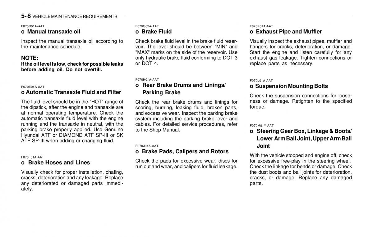 Hyundai Sonata EF IV 4 owners manual / page 157