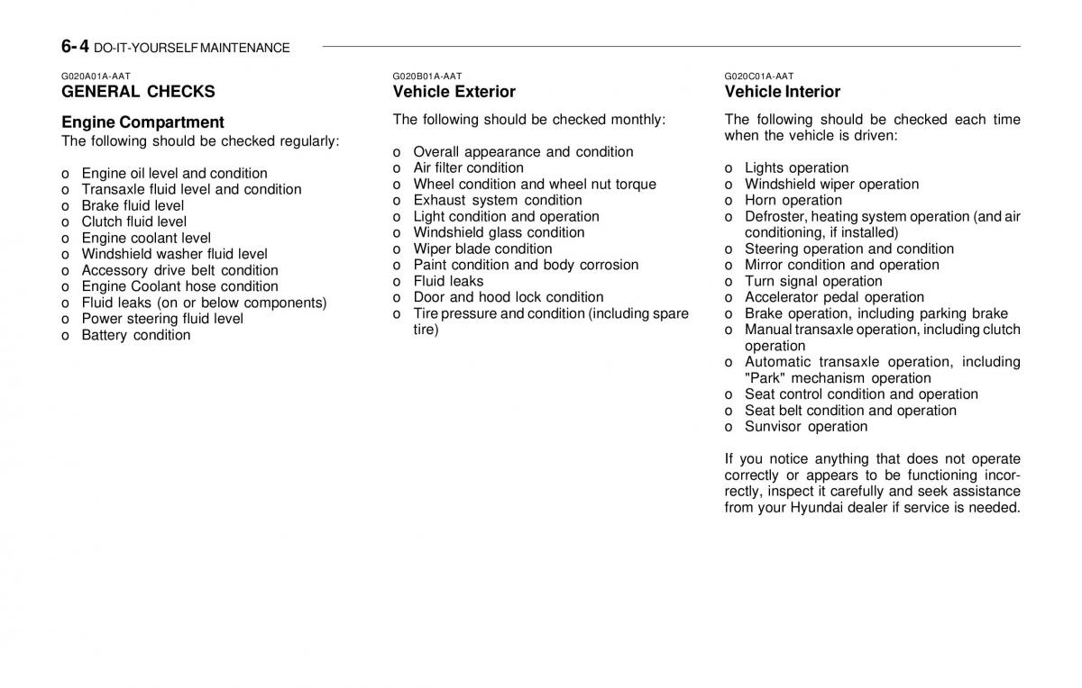 Hyundai Sonata EF IV 4 owners manual / page 162