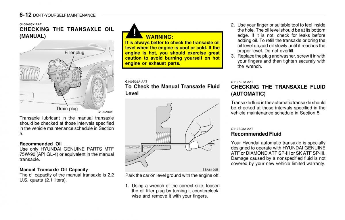 Hyundai Sonata EF IV 4 owners manual / page 170