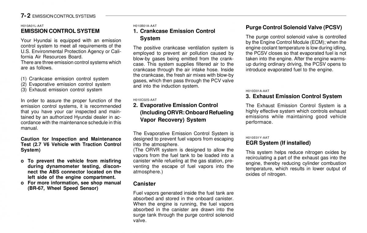 Hyundai Sonata EF IV 4 owners manual / page 190