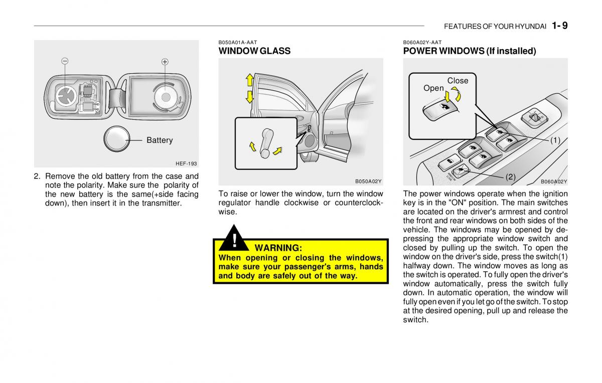 Hyundai Sonata EF IV 4 owners manual / page 21