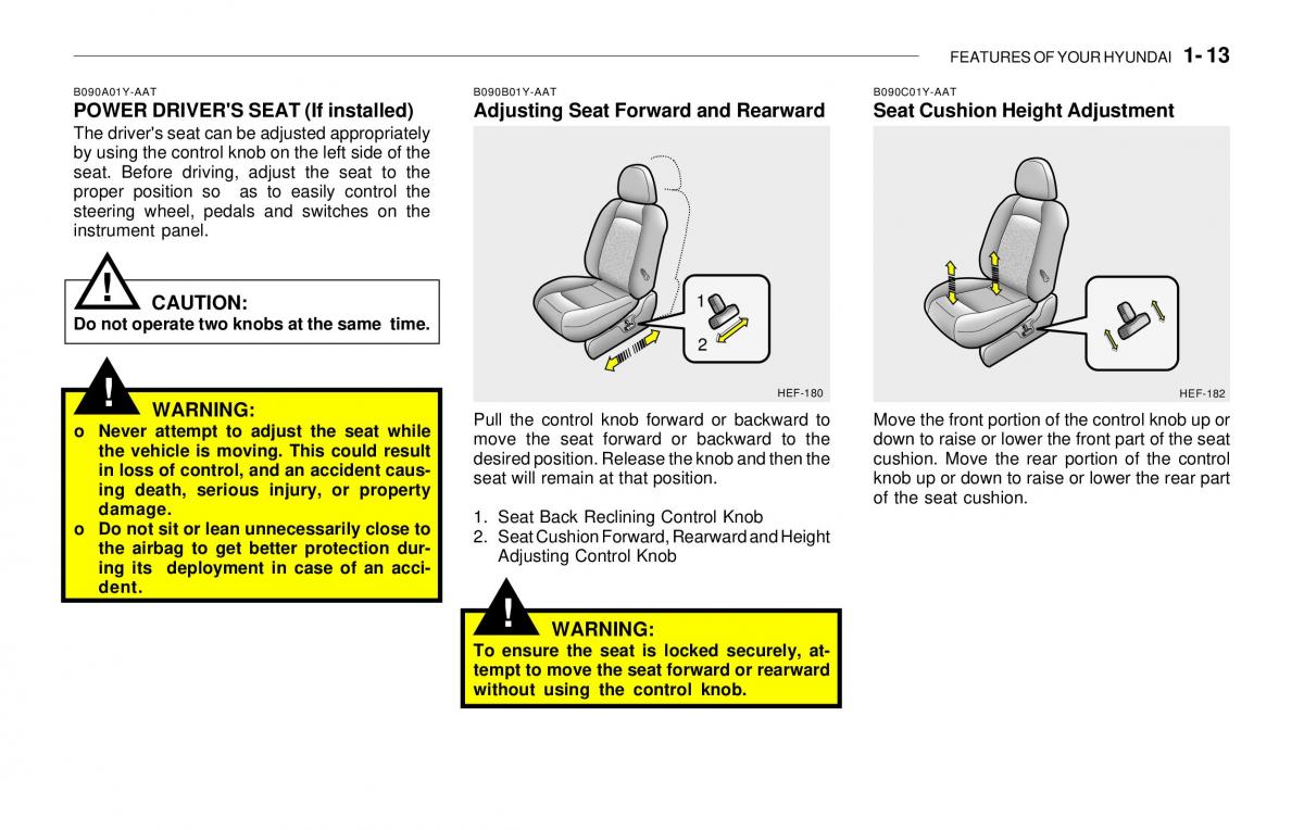 Hyundai Sonata EF IV 4 owners manual / page 25