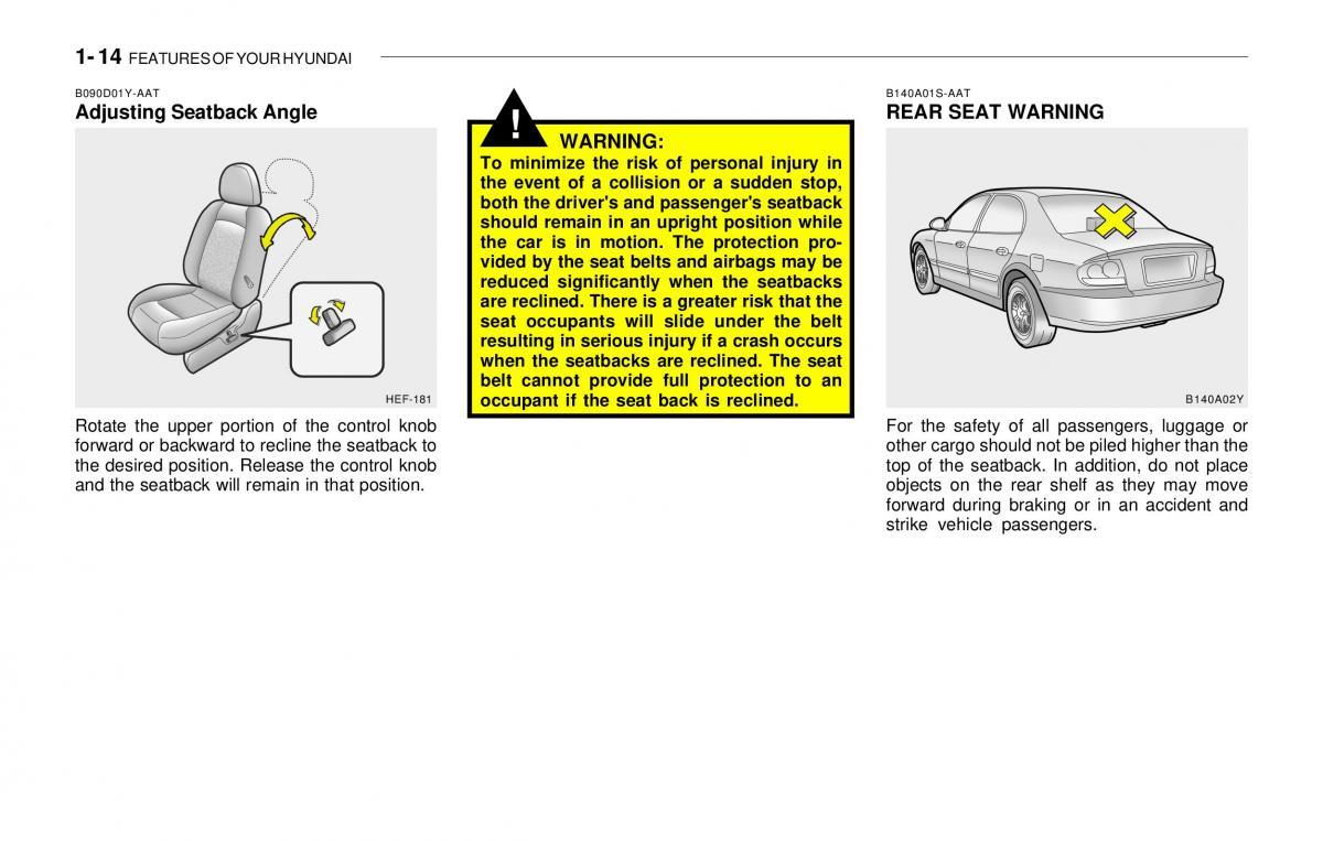 Hyundai Sonata EF IV 4 owners manual / page 26