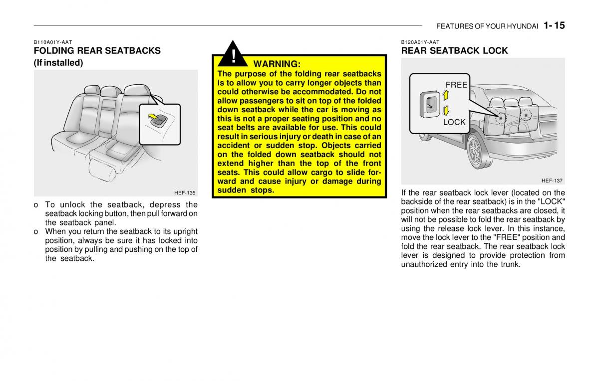 Hyundai Sonata EF IV 4 owners manual / page 27