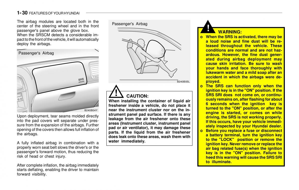 Hyundai Sonata EF IV 4 owners manual / page 42