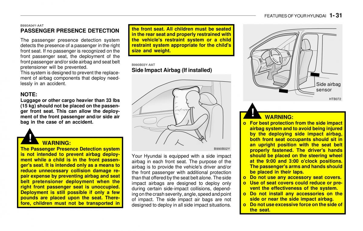 Hyundai Sonata EF IV 4 owners manual / page 43