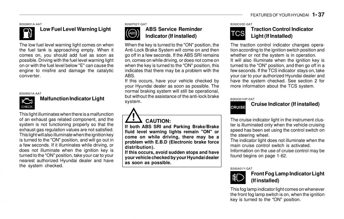 Hyundai Sonata EF IV 4 owners manual / page 49