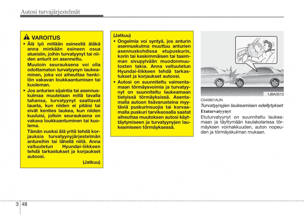 Hyundai Sonata NF V 5 omistajan kasikirja / page 69