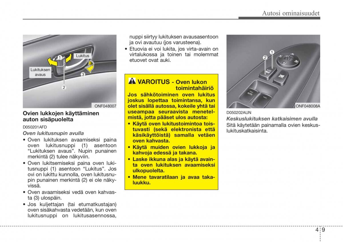 Hyundai Sonata NF V 5 omistajan kasikirja / page 88