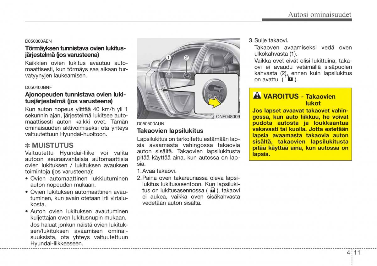 Hyundai Sonata NF V 5 omistajan kasikirja / page 90