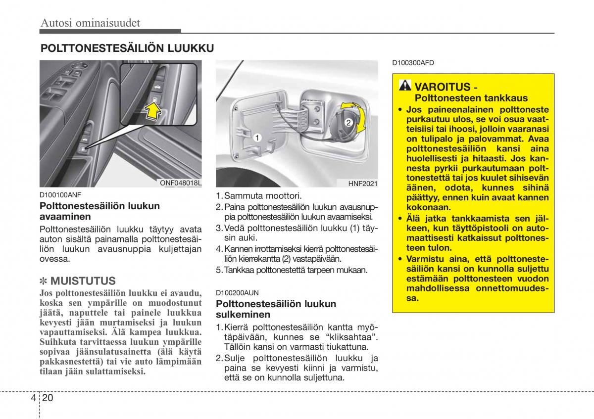 Hyundai Sonata NF V 5 omistajan kasikirja / page 99