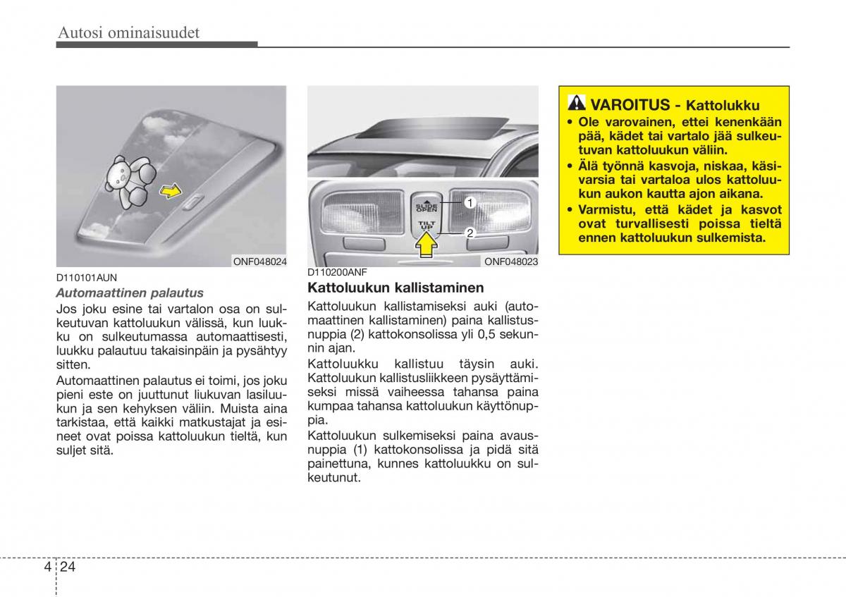 Hyundai Sonata NF V 5 omistajan kasikirja / page 103