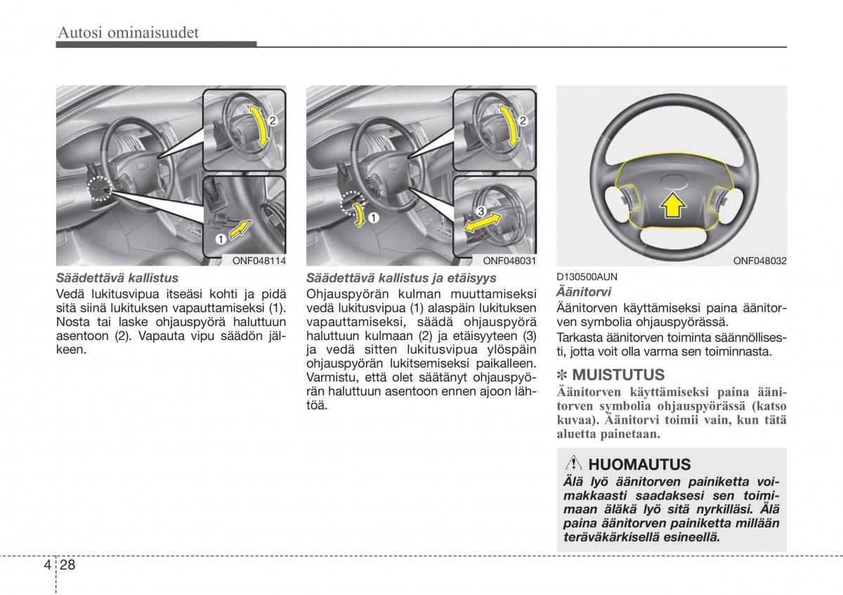 Hyundai Sonata NF V 5 omistajan kasikirja / page 107