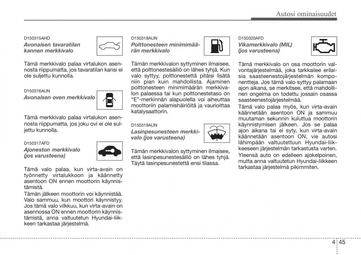 Hyundai Sonata NF V 5 omistajan kasikirja / page 124