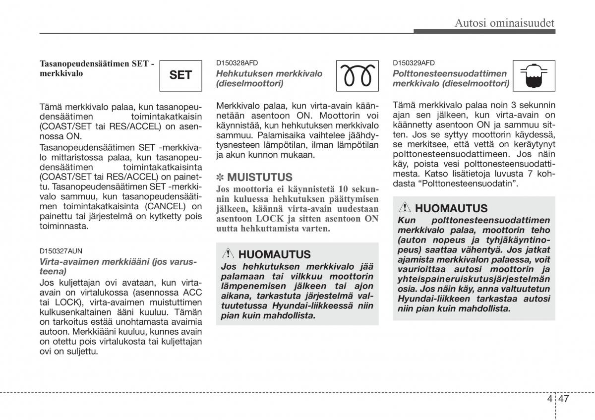 Hyundai Sonata NF V 5 omistajan kasikirja / page 126