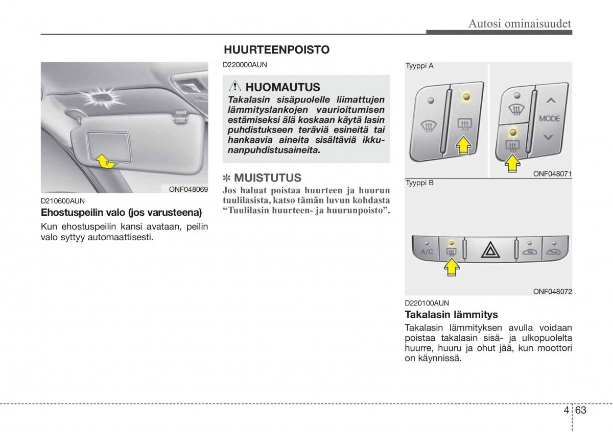 Hyundai Sonata NF V 5 omistajan kasikirja / page 142