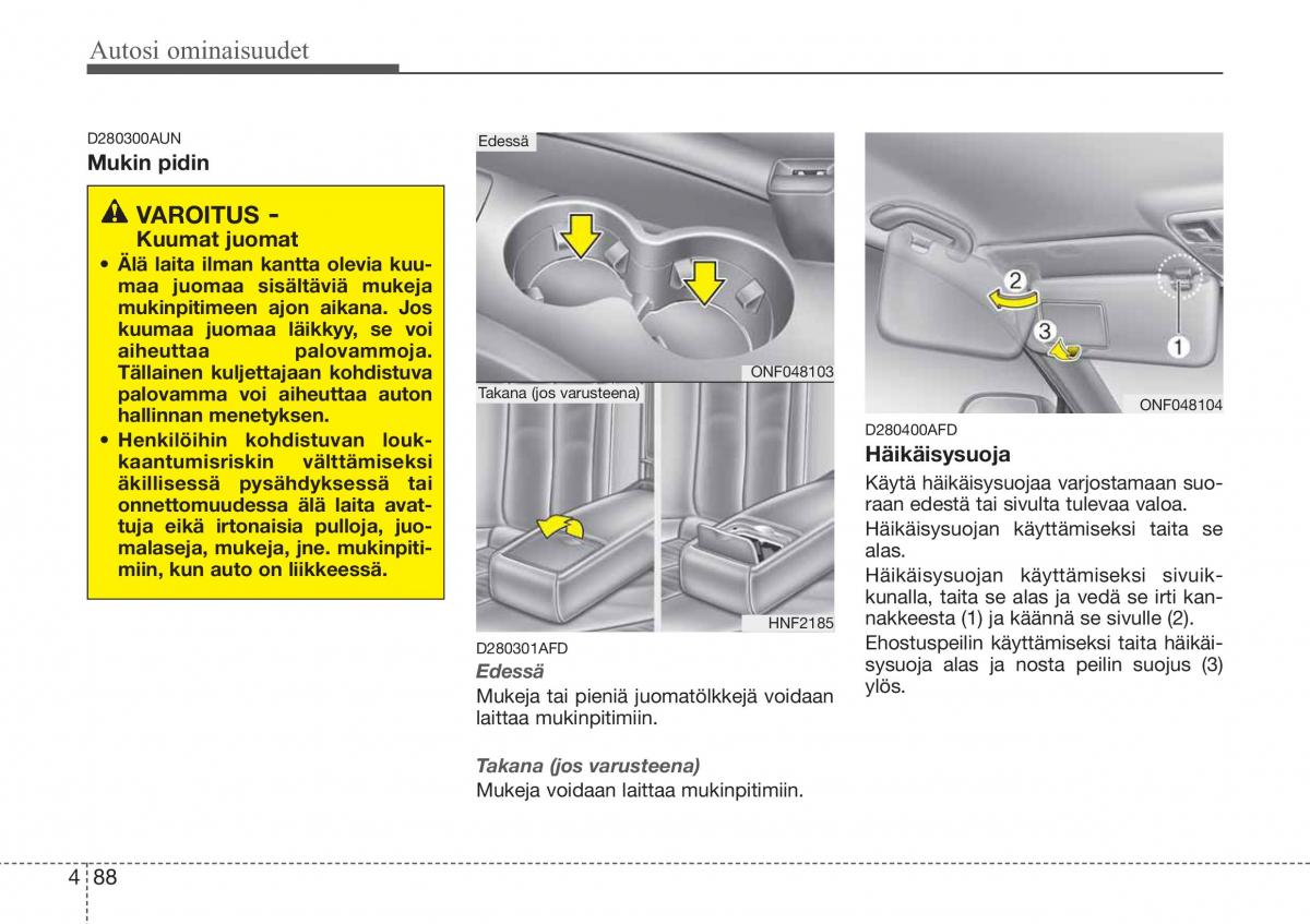 Hyundai Sonata NF V 5 omistajan kasikirja / page 167