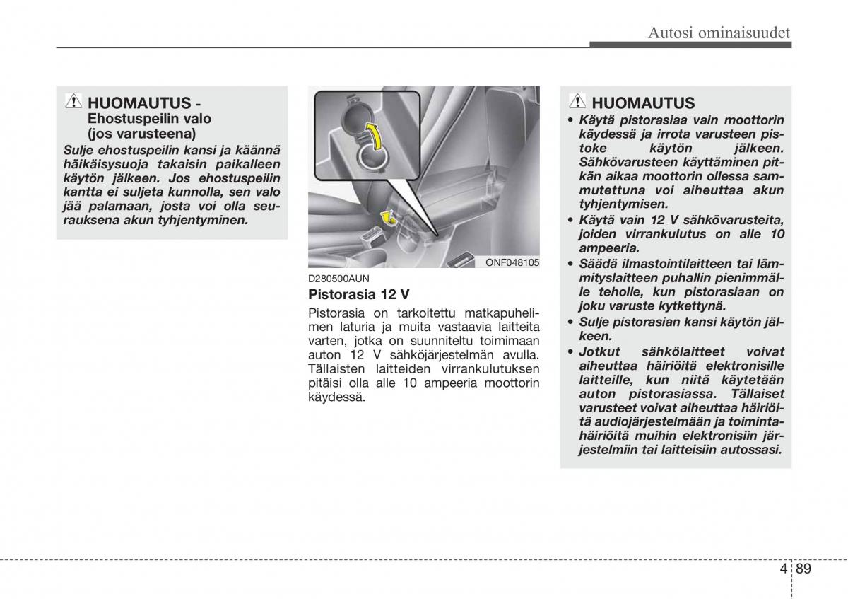 Hyundai Sonata NF V 5 omistajan kasikirja / page 168