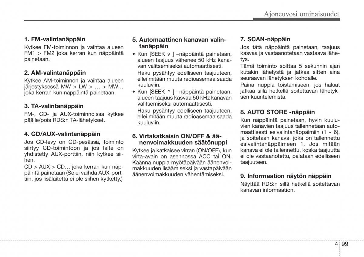 Hyundai Sonata NF V 5 omistajan kasikirja / page 178