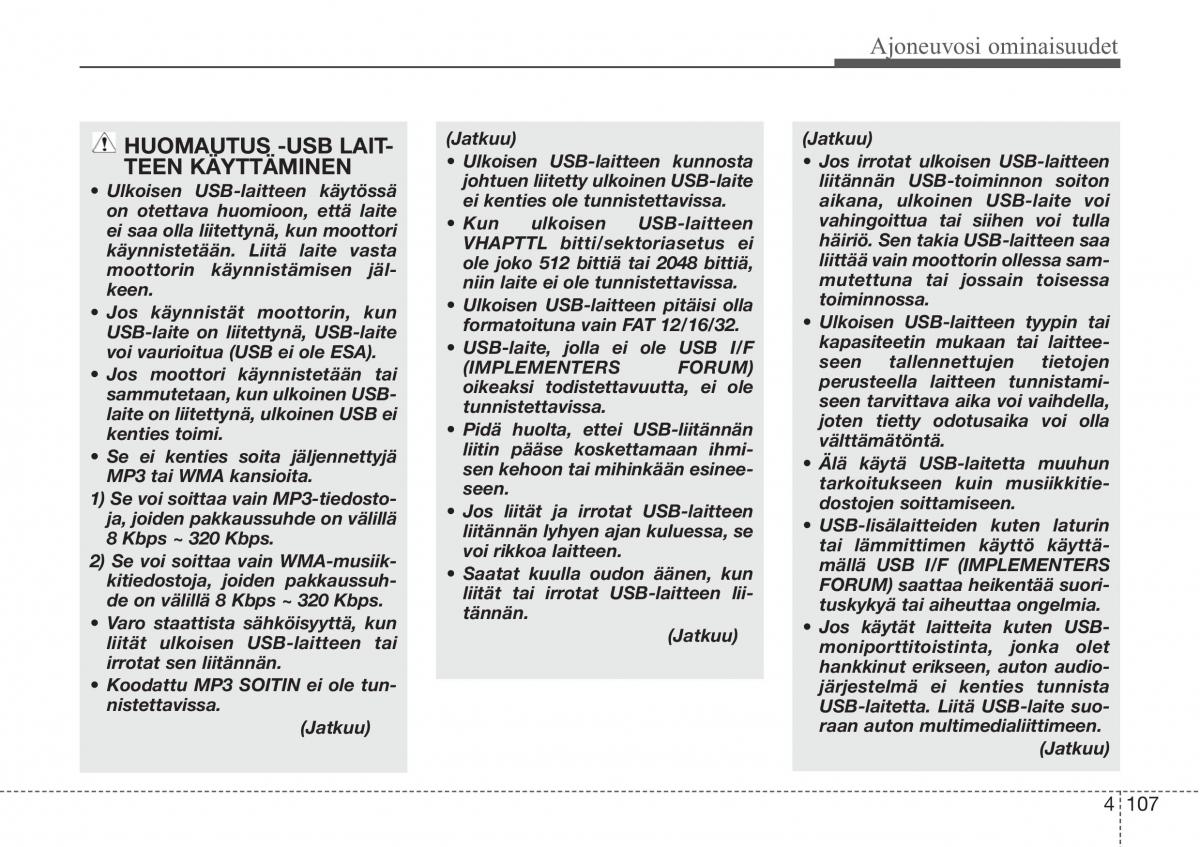 Hyundai Sonata NF V 5 omistajan kasikirja / page 186