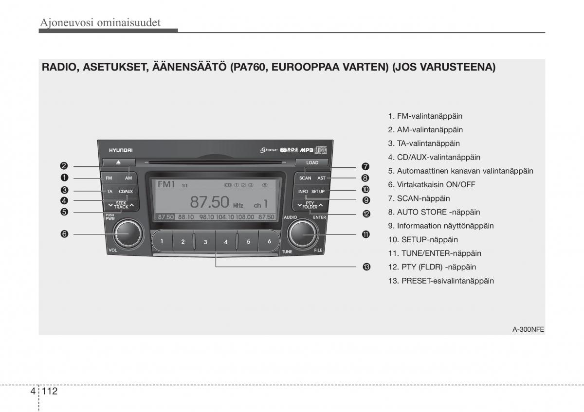 Hyundai Sonata NF V 5 omistajan kasikirja / page 191