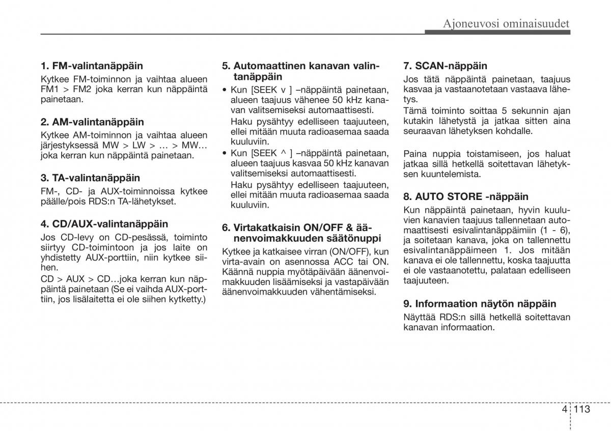 Hyundai Sonata NF V 5 omistajan kasikirja / page 192